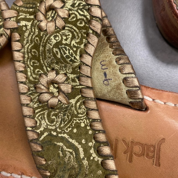 Jack Rogers Jacks Flat Sandals Gold Size 9 M - Picture 5 of 9